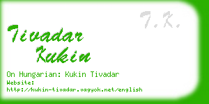 tivadar kukin business card